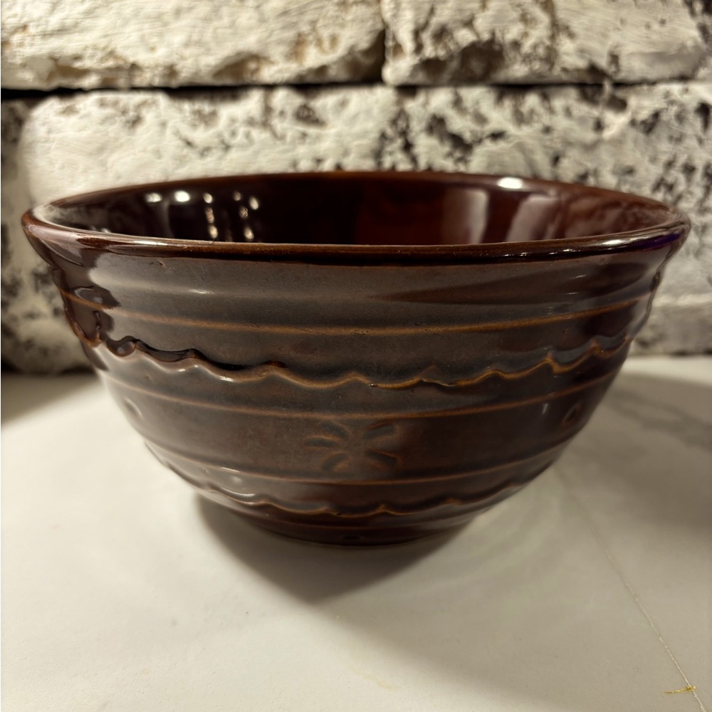 Vintage Marcrest Daisy Dot Ovenproof Stoneware 8” Mixing Bowl